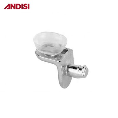 Διά 5 mm Ζινκ Σύνθεμα PVC γυάλινο ράφι στήριξη στήριξης για ξύλινο και οθόνη ράφι ντουλάπι