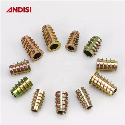 Σπίτι Ζύκκος κράμα Hex Drive σύνδεση Mini Fix Cam Lock καρφιά πεταμένα ξύλινα έπιπλα Insert Nut M6 M8