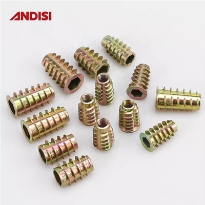 Σπίτι Ζύκκος κράμα Hex Drive σύνδεση Mini Fix Cam Lock καρφιά πεταμένα ξύλινα έπιπλα Insert Nut M6 M8
