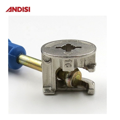 Μίνι Fix Dowel Fastener Zinc Alloy Eccentric Cam για έπιπλα που συνδέουν 3 σε 1 μπουλόνι