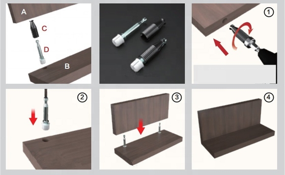 Άλλοι εξοπλισμοί επίπλων ANDISI Design Cabinet Connector για σύνδεση πίνακας και πίνακας