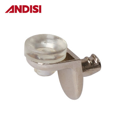 Διά 5 mm Ζινκ Σύνθεμα PVC γυάλινο ράφι στήριξη στήριξης για ξύλινο και οθόνη ράφι ντουλάπι