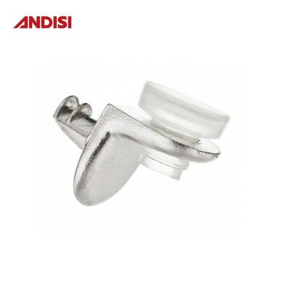 Διά 5 mm Ζινκ Σύνθεμα PVC γυάλινο ράφι στήριξη στήριξης για ξύλινο και οθόνη ράφι ντουλάπι