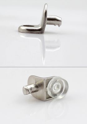 Διά 5 mm Ζινκ Σύνθεμα PVC γυάλινο ράφι στήριξη στήριξης για ξύλινο και οθόνη ράφι ντουλάπι