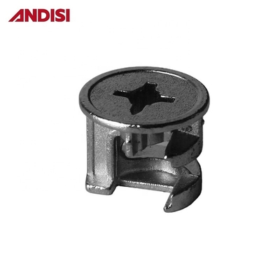ANDISI έπιπλα Ζινκ κράμα Cam Lock με ψευδαργυρισμένο φινίρισμα και 3 σε 1 Mini Fix βίδα