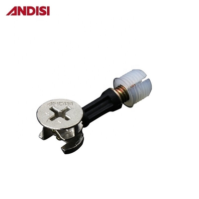 ANDISI έπιπλα Ζινκ κράμα Cam Lock με ψευδαργυρισμένο φινίρισμα και 3 σε 1 Mini Fix βίδα