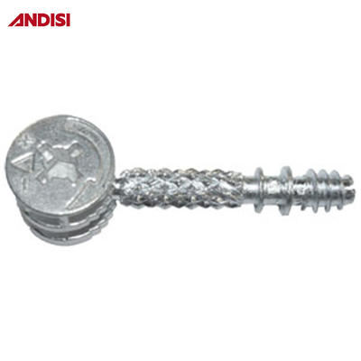 ANDISI έπιπλα Ζινκ κράμα Cam Lock με ψευδαργυρισμένο φινίρισμα και 3 σε 1 Mini Fix βίδα