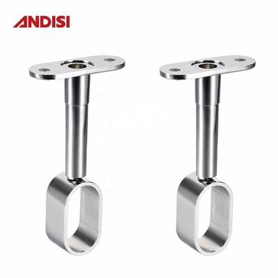 Ρυθμίσιμο ύψος Zinc Alloy Closet Rod Bracket για το κέντρο οβάλ στήριξη σωλήνα ντουλάπι