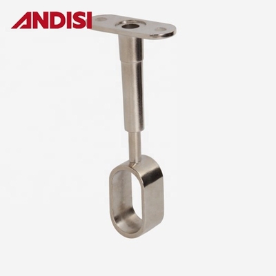 Ρυθμίσιμο ύψος Zinc Alloy Closet Rod Bracket για το κέντρο οβάλ στήριξη σωλήνα ντουλάπι