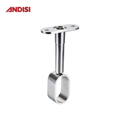 Ρυθμίσιμο ύψος Zinc Alloy Closet Rod Bracket για το κέντρο οβάλ στήριξη σωλήνα ντουλάπι