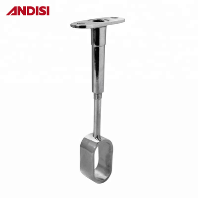 Ρυθμίσιμο ύψος Zinc Alloy Closet Rod Bracket για το κέντρο οβάλ στήριξη σωλήνα ντουλάπι