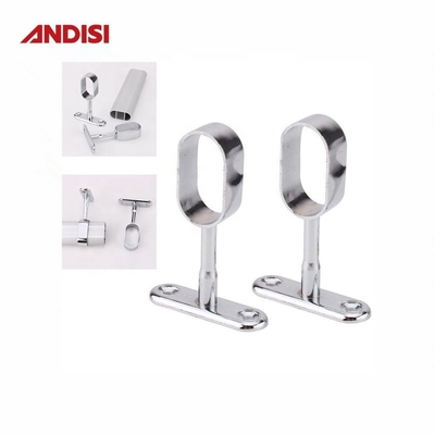 Νικελωμένο ντουλάπι Tube Holder Υποστήριξη για το μοντέρνο σχεδιασμό στυλ ντουλάπι Rod Bracket