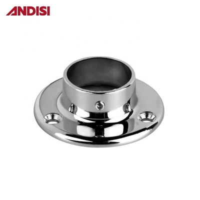 Σύγχρονο σχεδιασμό Zinc Alloy D25 Round Closet Rod Holder για χρωματοποιημένο σωλήνα ντουλάπι