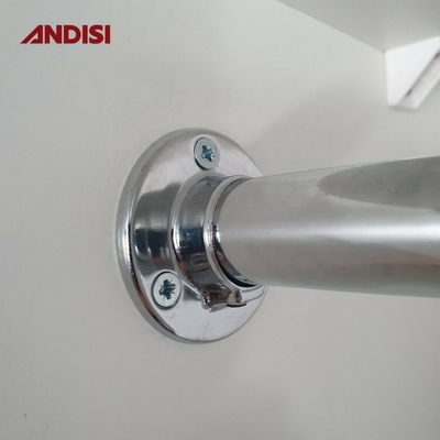 Σύγχρονο σχεδιασμό Zinc Alloy D25 Round Closet Rod Holder για χρωματοποιημένο σωλήνα ντουλάπι
