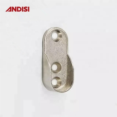44mm Ζινκ Σύνθετο ρούχα Κράτηρα σιδηροτροχιάς για ντουλάπα ντουλάπα Οβάλ σωλήνα σωλήνα Τελικό στήριγμα